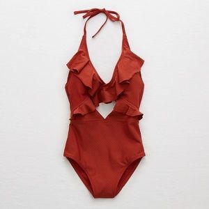 Aerie Rust One Piece Swimsuit